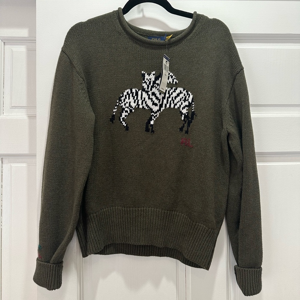 Polo Ralph Lauren Zebra Knit Sweater